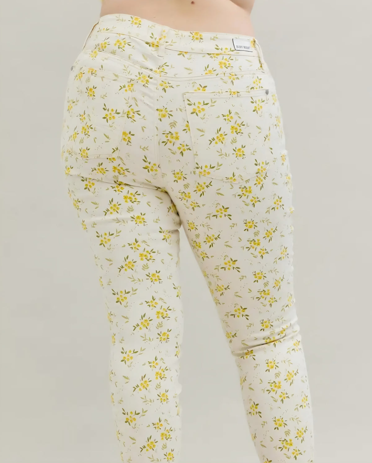 Mid Rise Yellow Floral Judy Blues