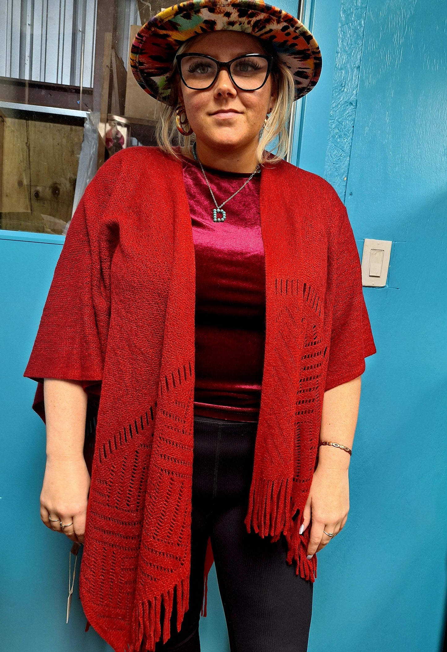 Red Shawl Wrap