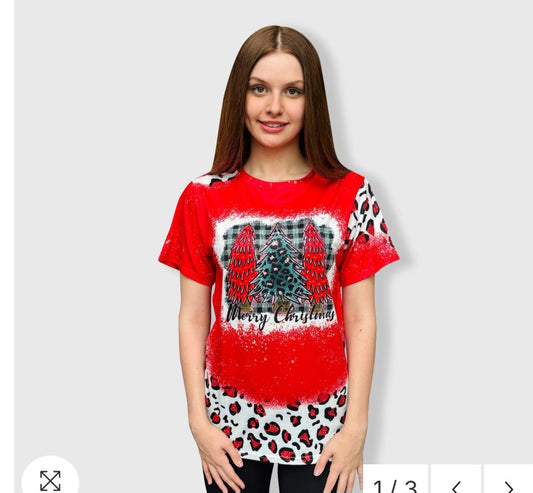 Red Leo Christmas Tree Shirt