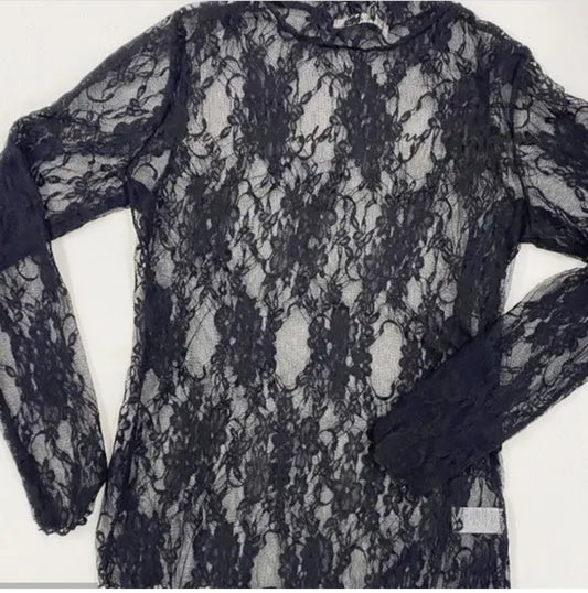 Black Floral Lace Top