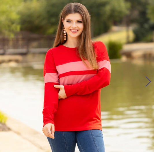 Red/Pink Stripe Shirt