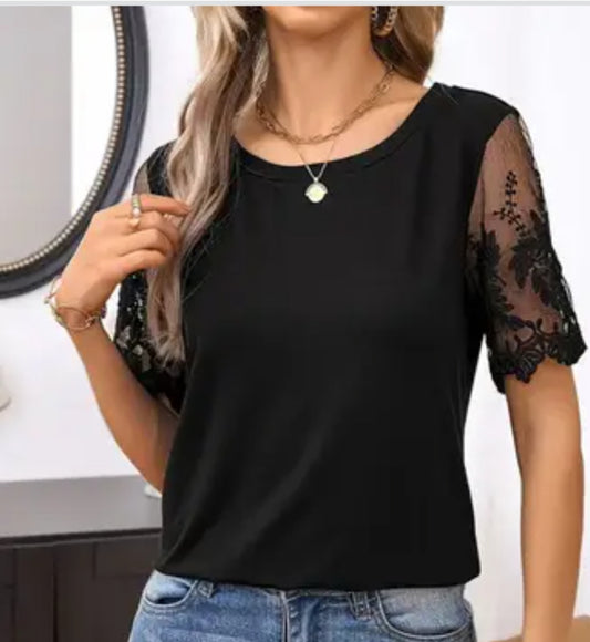 Lace Sleeve Top