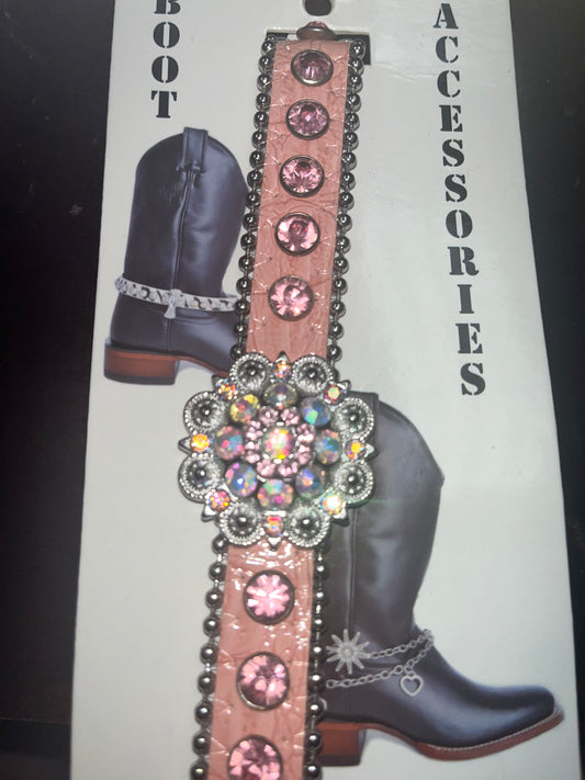 Pink Bling Boot Strap