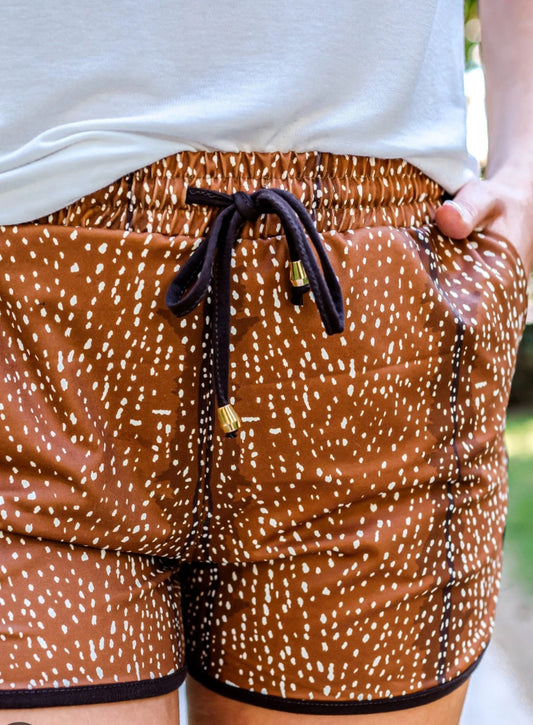 Deer Print Shorts