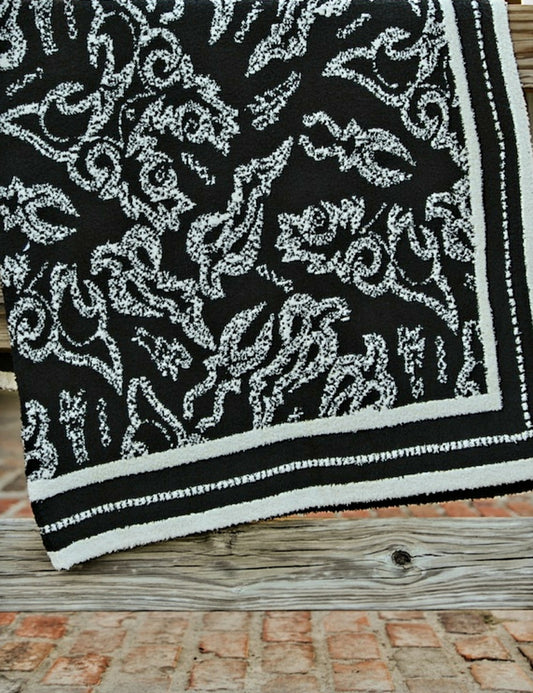 Black Boot Stitch Blanket