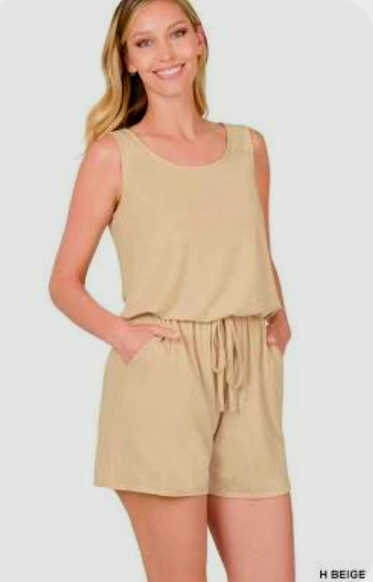 H Beige Romper