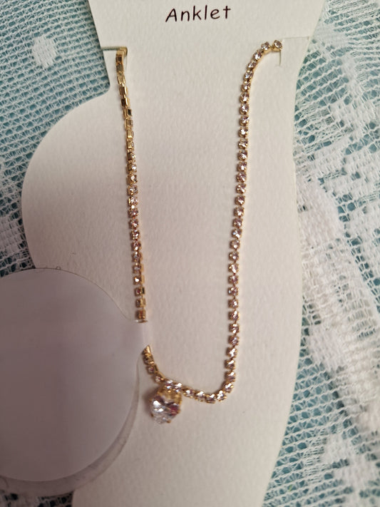 Gold Single Stone CZ