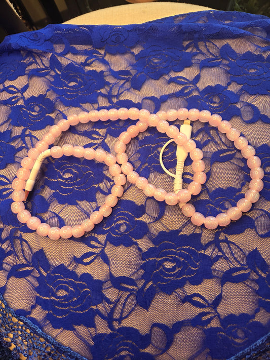 Pink Glitter Charging Cord 4Way Charger