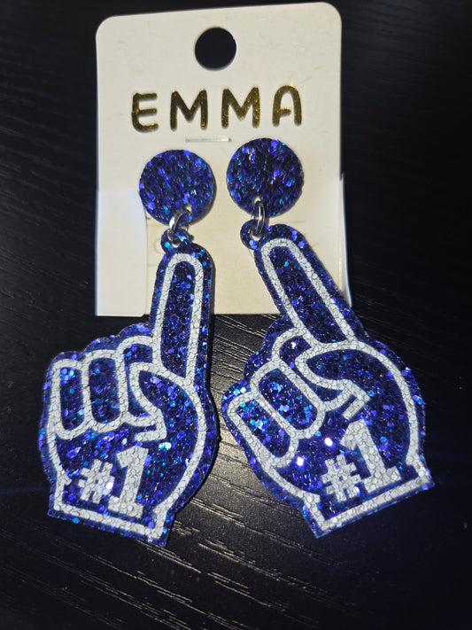 Game Day Earrings Blue