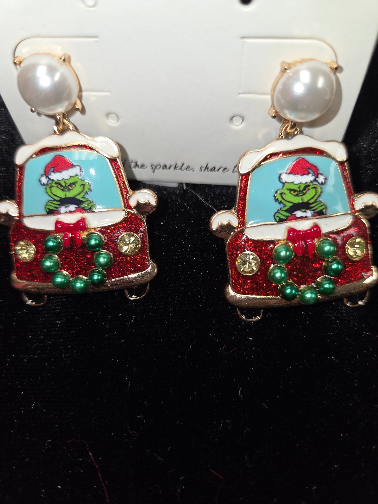 Grinch Car Earrings