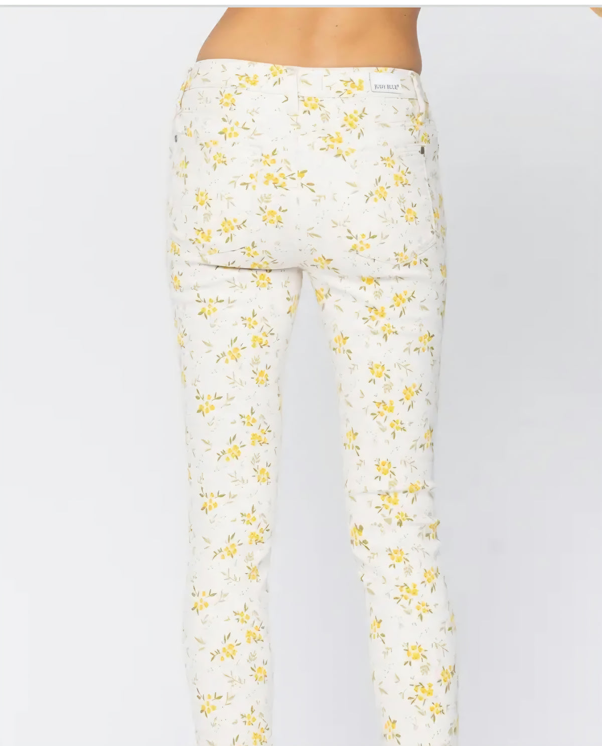 Mid Rise Yellow Floral Judy Blues