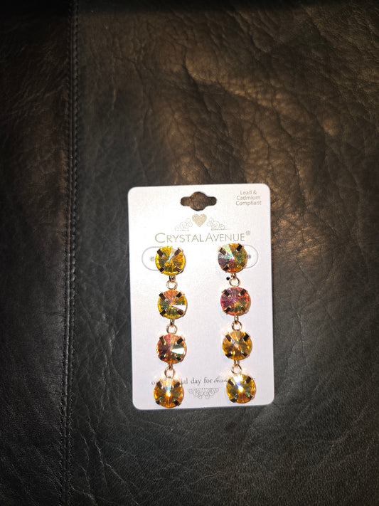 Irid Round Drop Earrings
