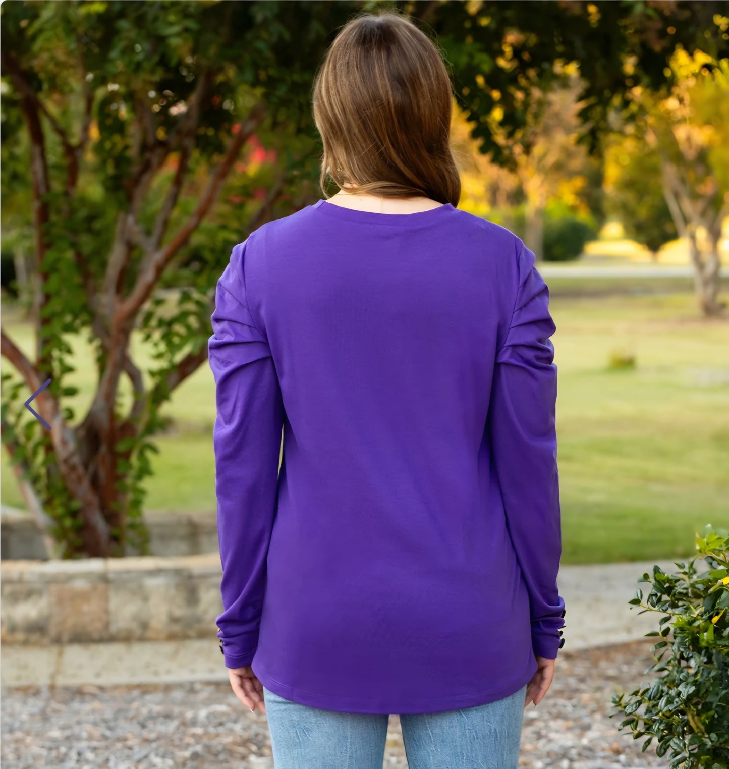 Purple Puff Sleeve Top