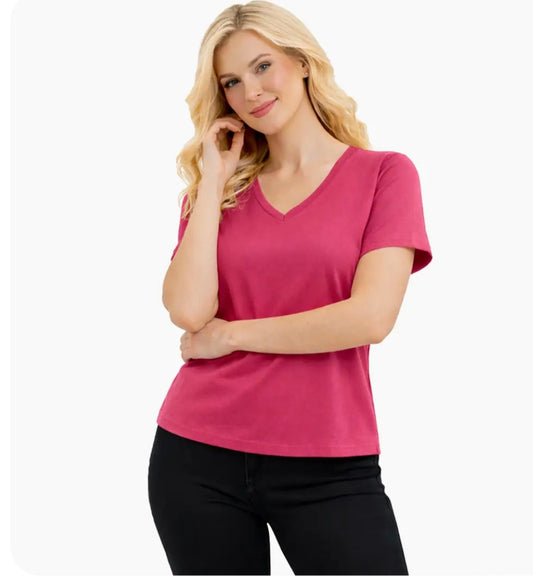 Mauve Vneck Top