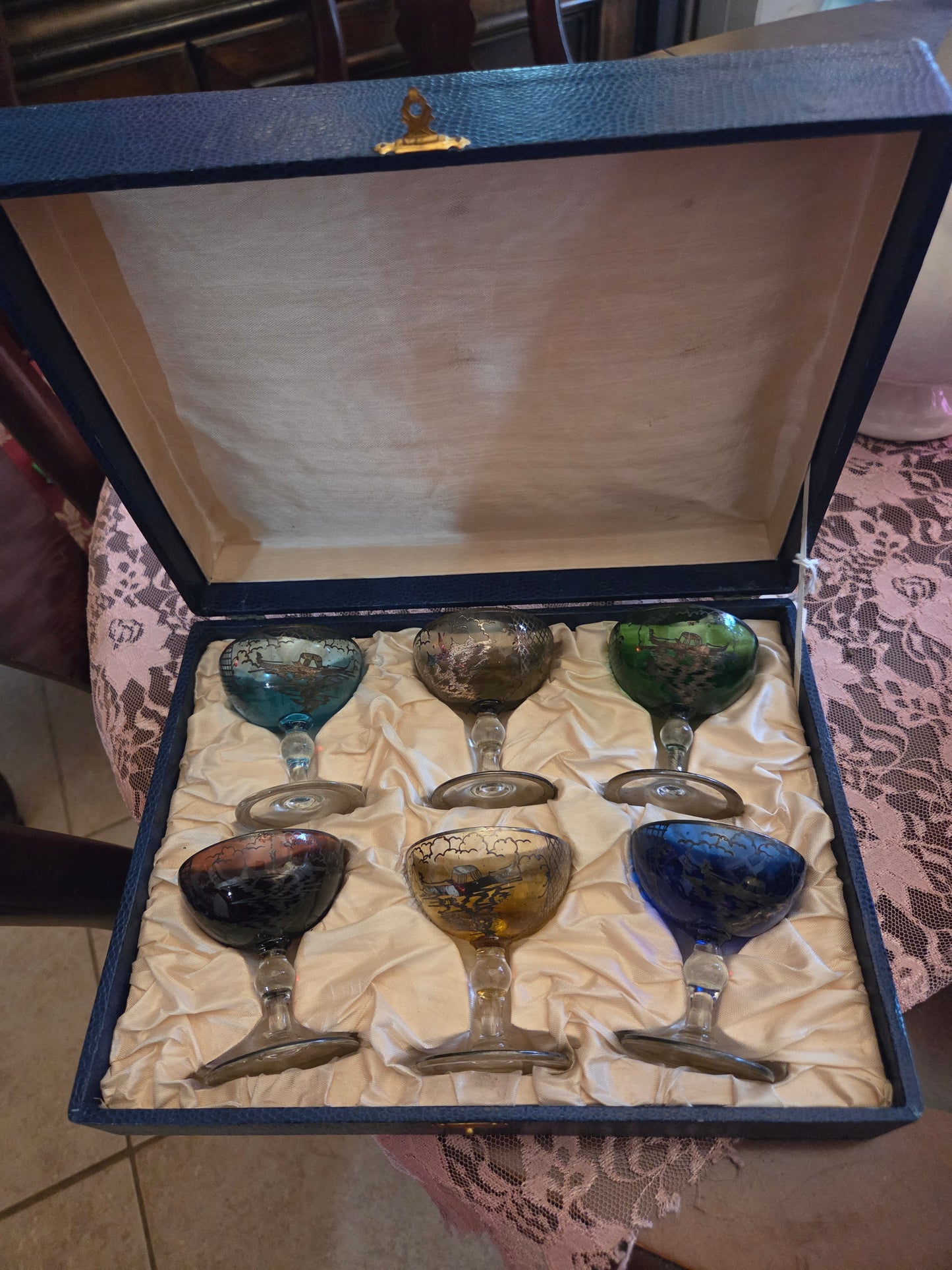 Etched Glasses in Case
