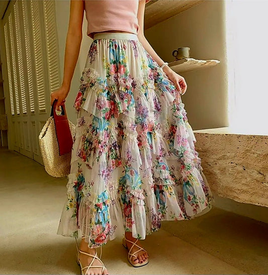 Floral Tulle Skirt