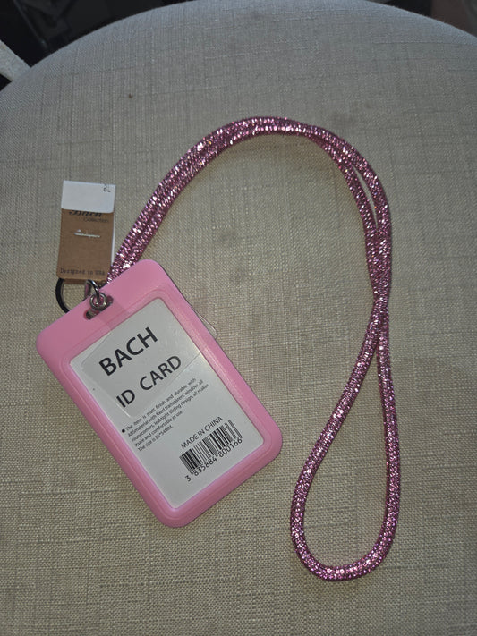 Pink Bling ID Lanyard