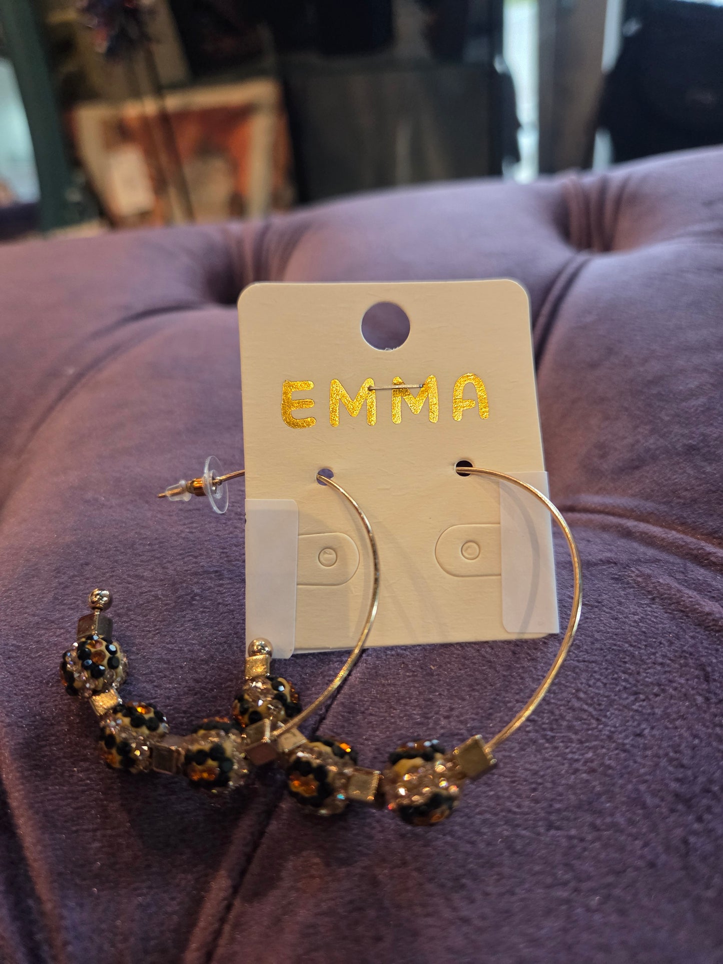 Leo Bead Hoop Earrings