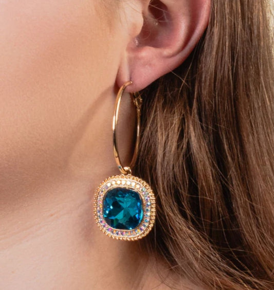 Turquoise Hoops