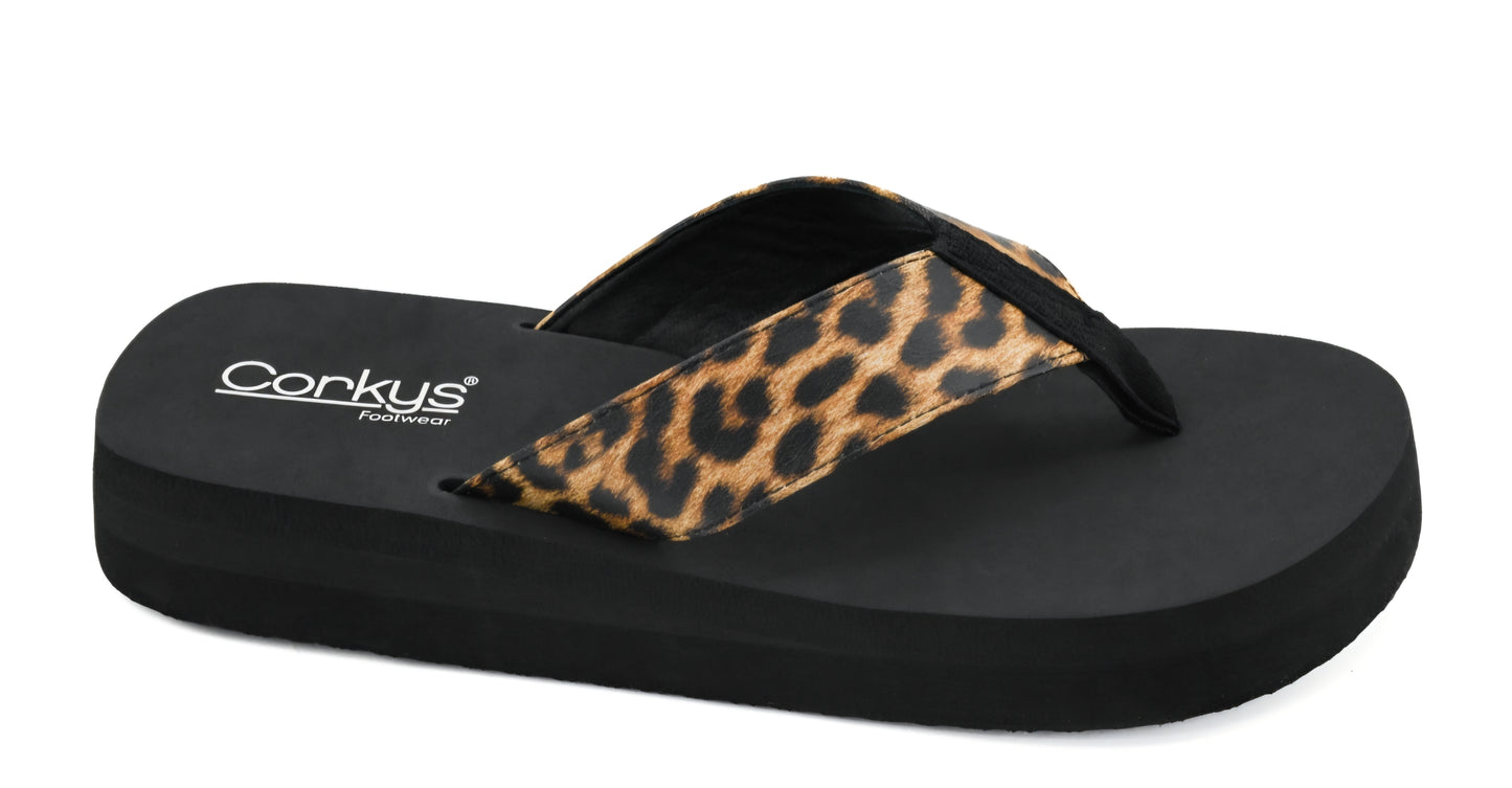 Overboard Leopard Flip Flops