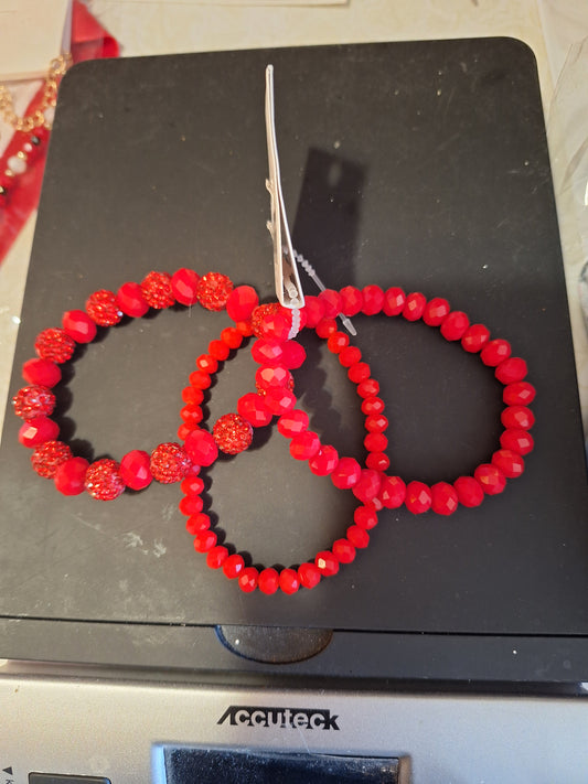 Red Trio Bracelet