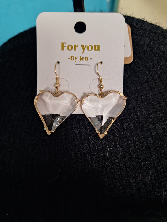 Crystal Heart Earrings