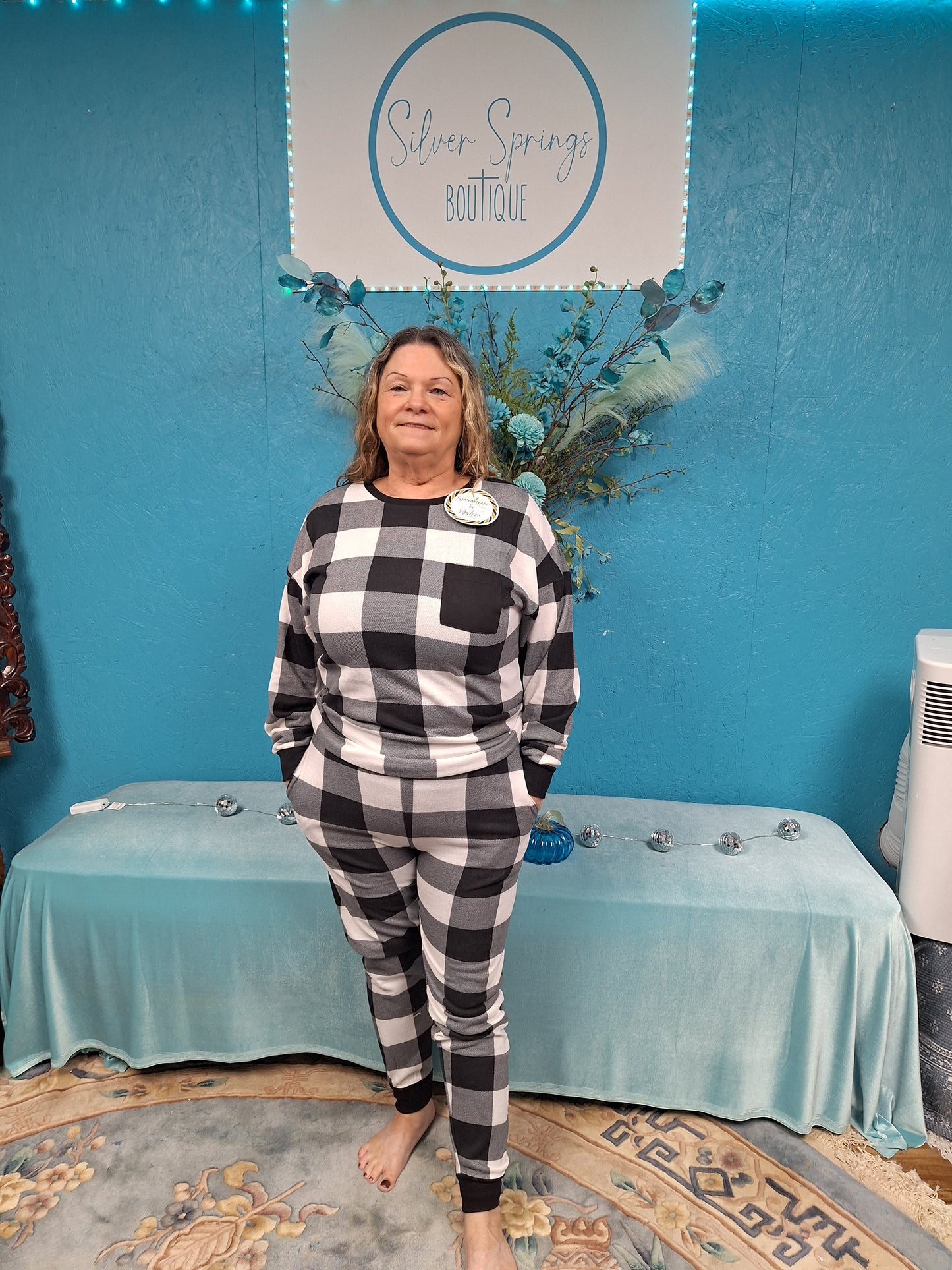 Black/White Plaid Pjs