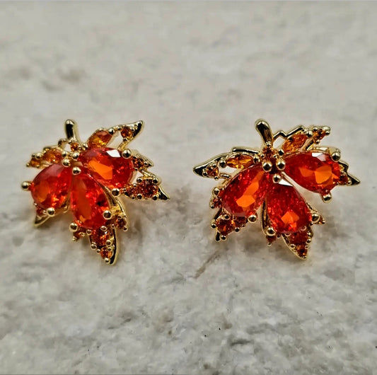 Maple Leaf Stud Earrings