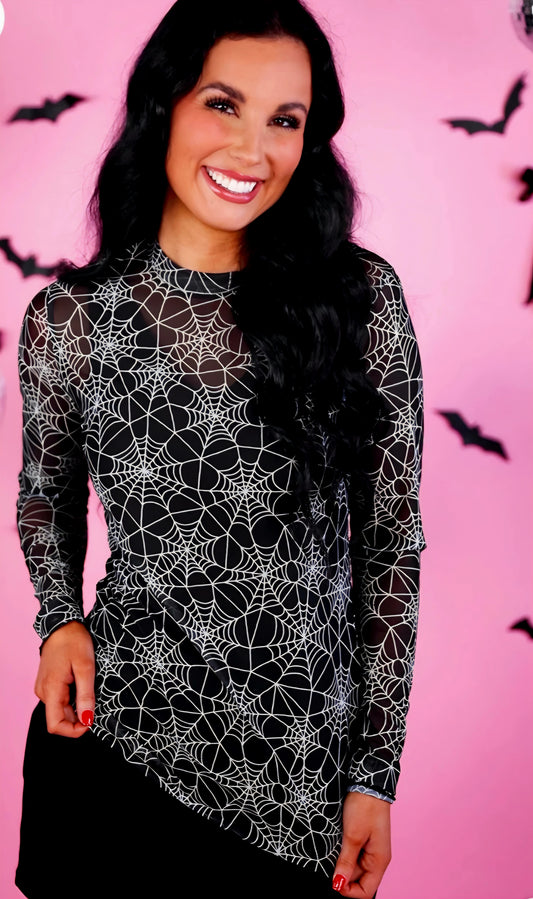 Keigan Spider Mesh Top