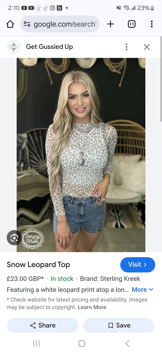 Snow Leopard Top