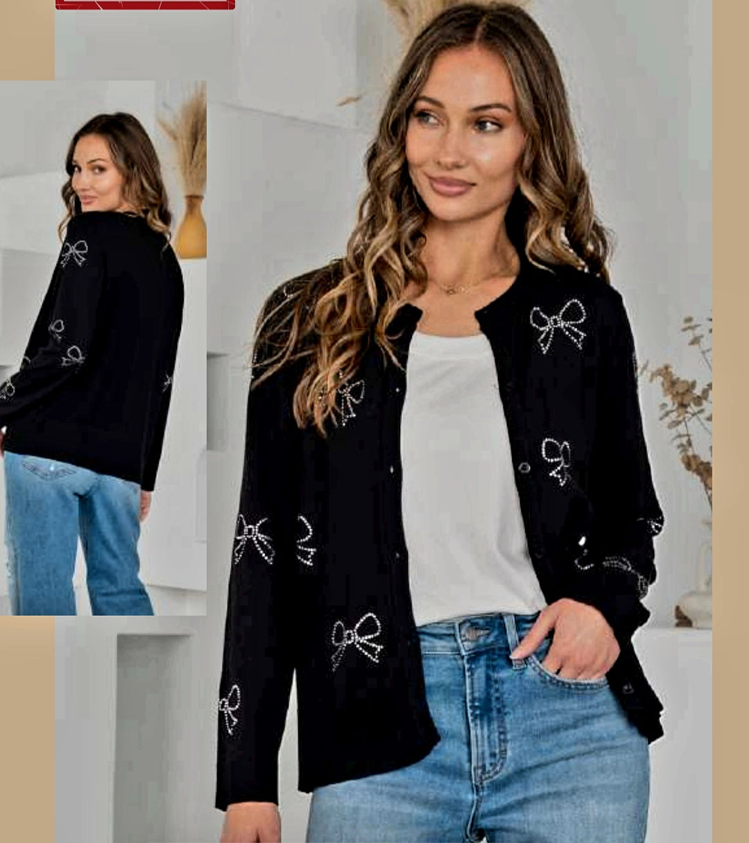 Black Sweater with Bows