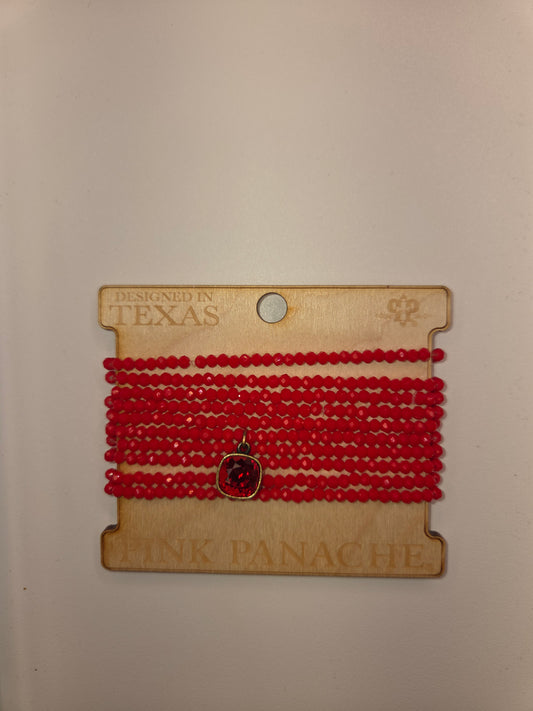 Red Stack Bracelet Set