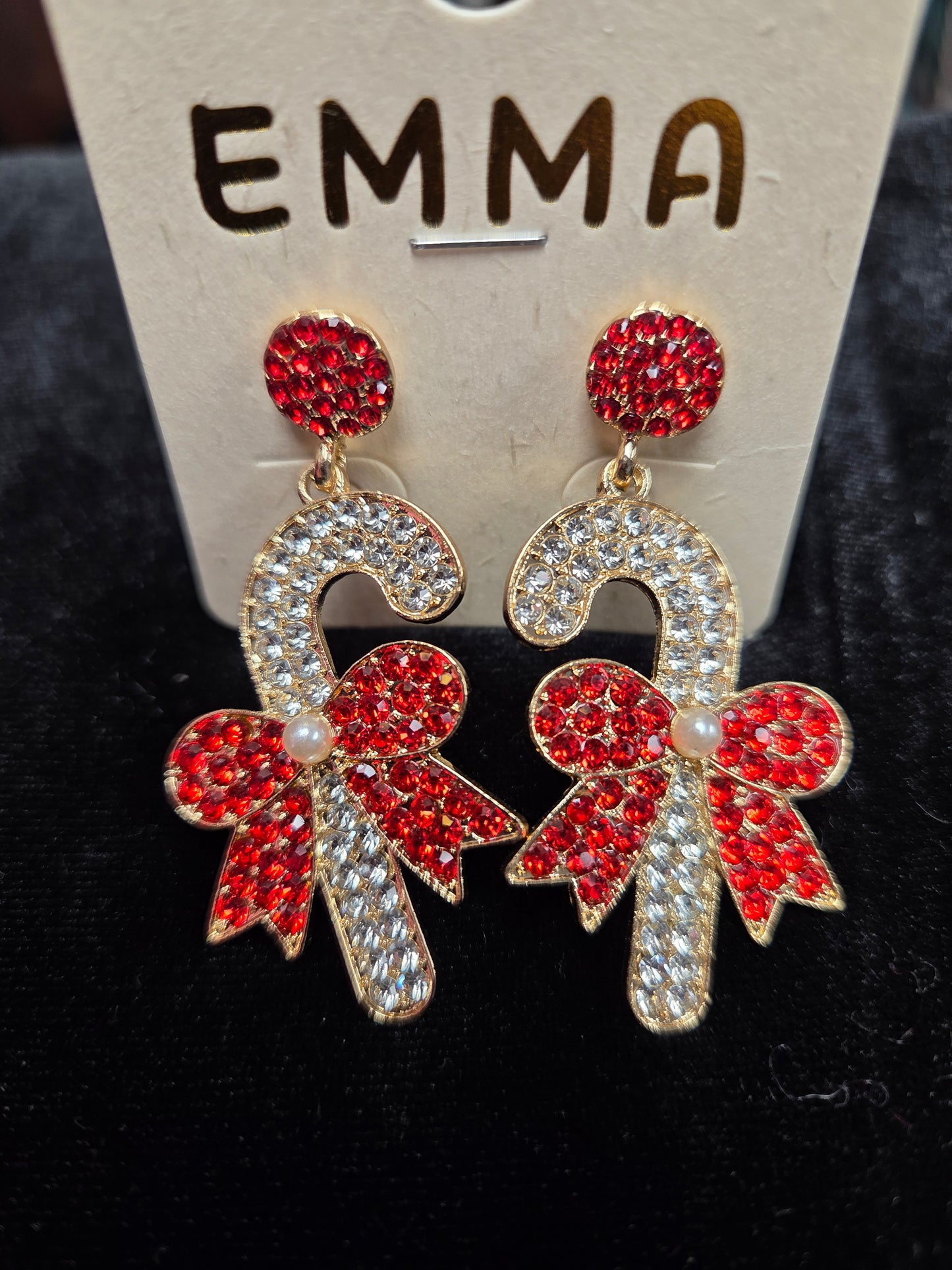 Candy Cane Bling Earrings