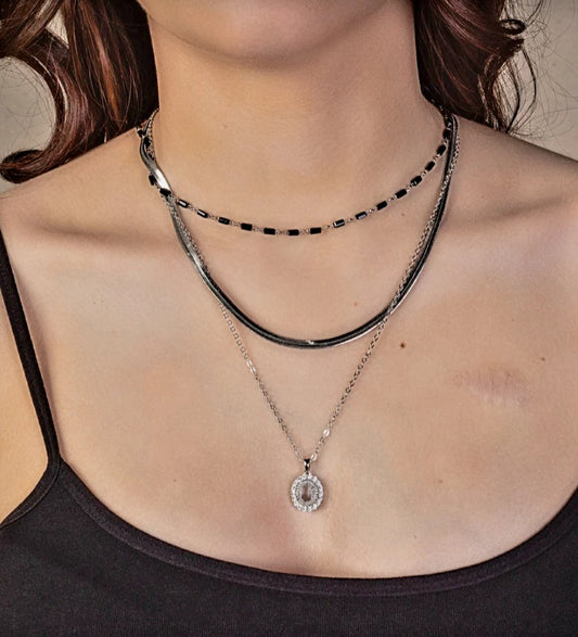 Triple Pendant Necklace