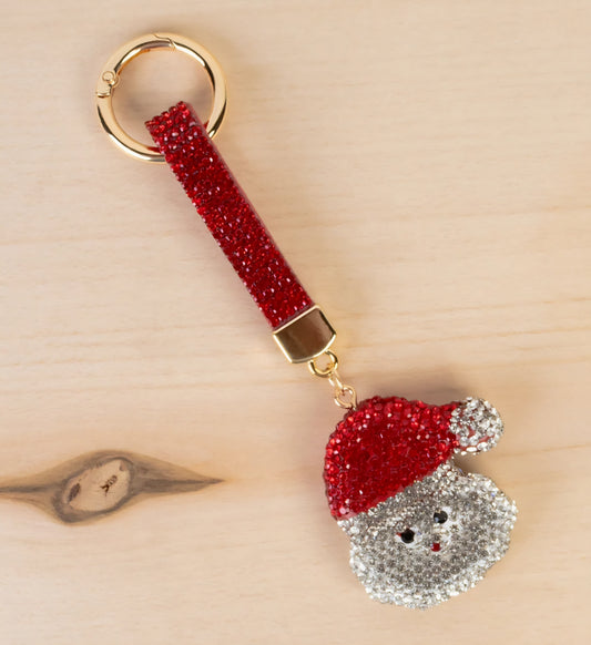 Santa Keychain Red