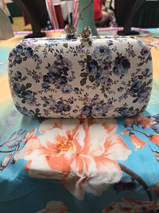Clutch Crossbody Blue Rose