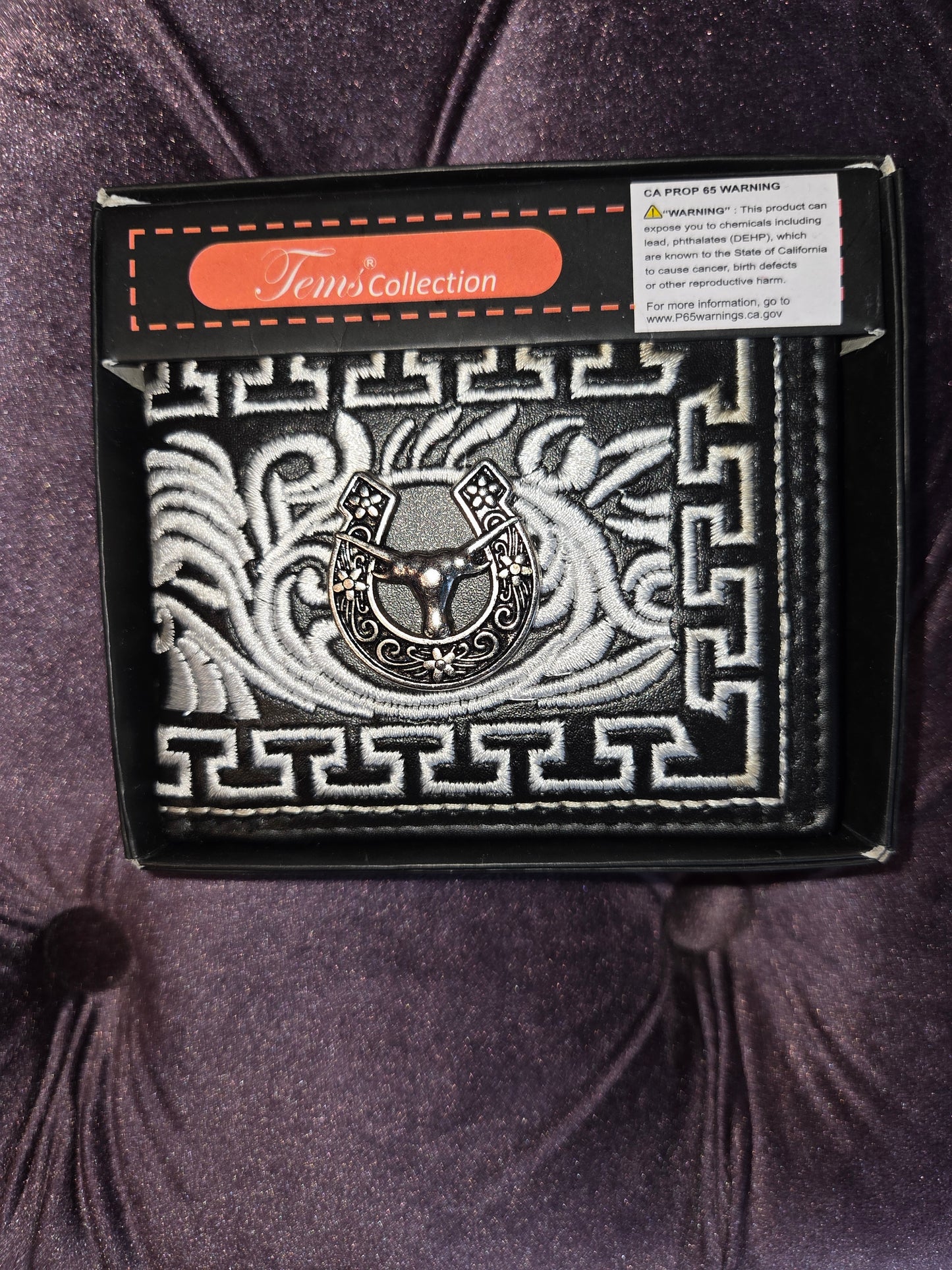 Embroidered Longhorn Wallet