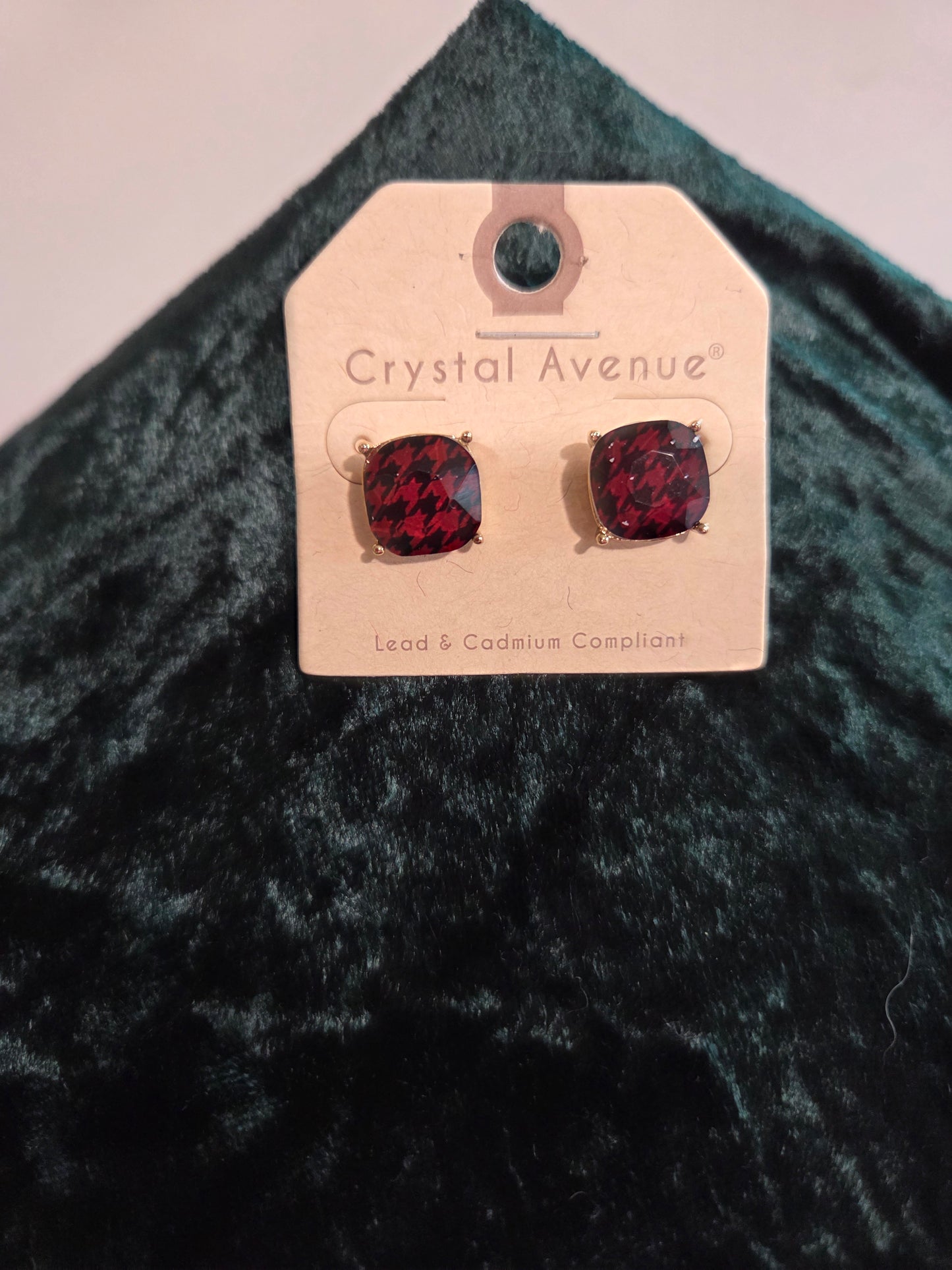 Houndstooth Stud Earrings