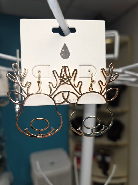 Deer Head Earrings