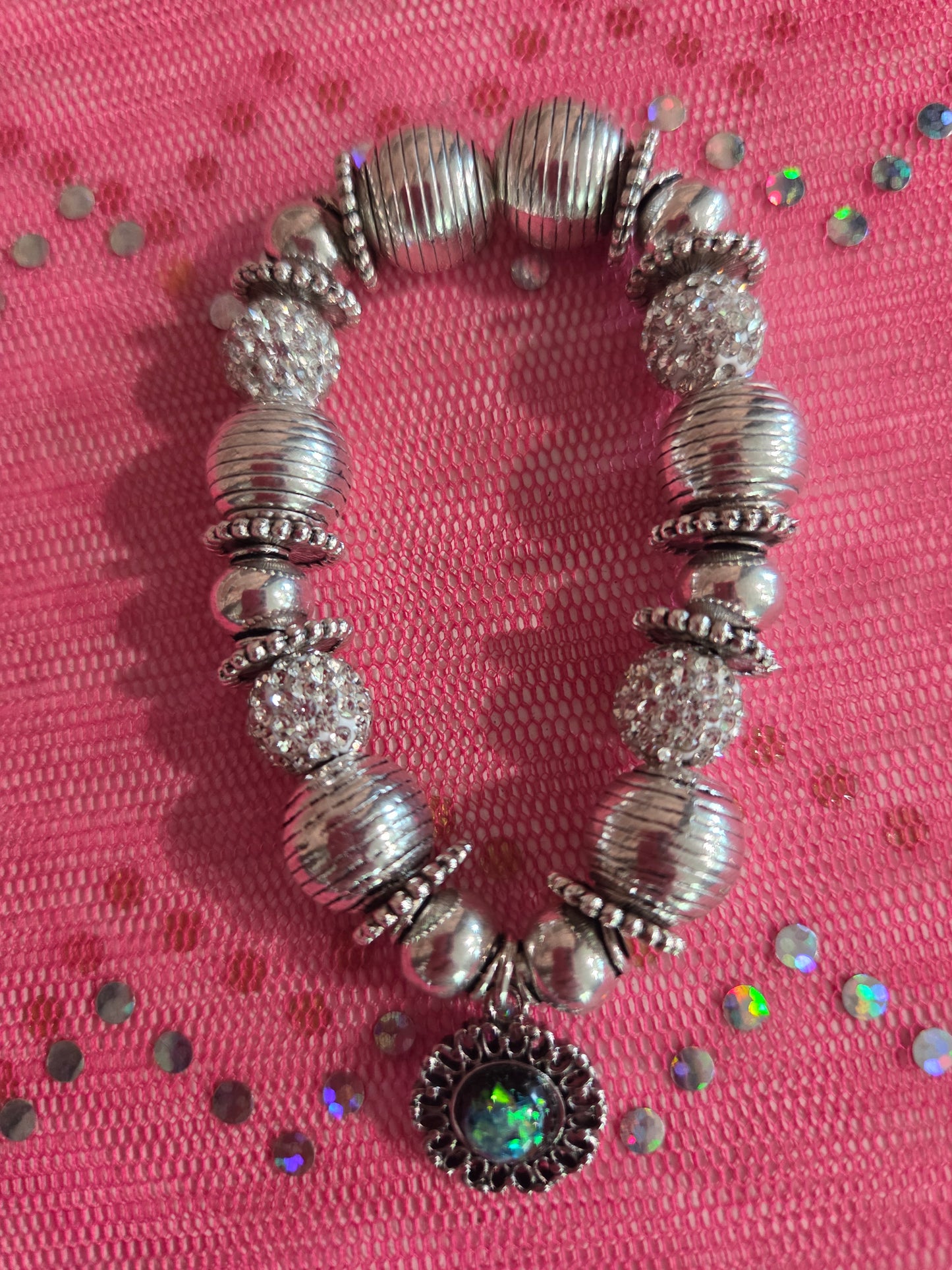 Silver with Pendant Bracelet