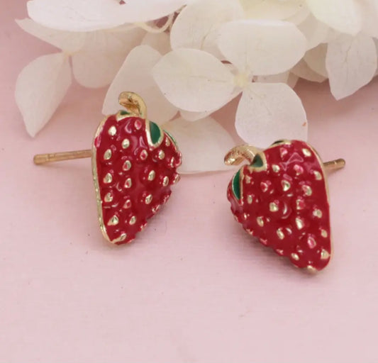 Picked Sweet Strawberry Earrings