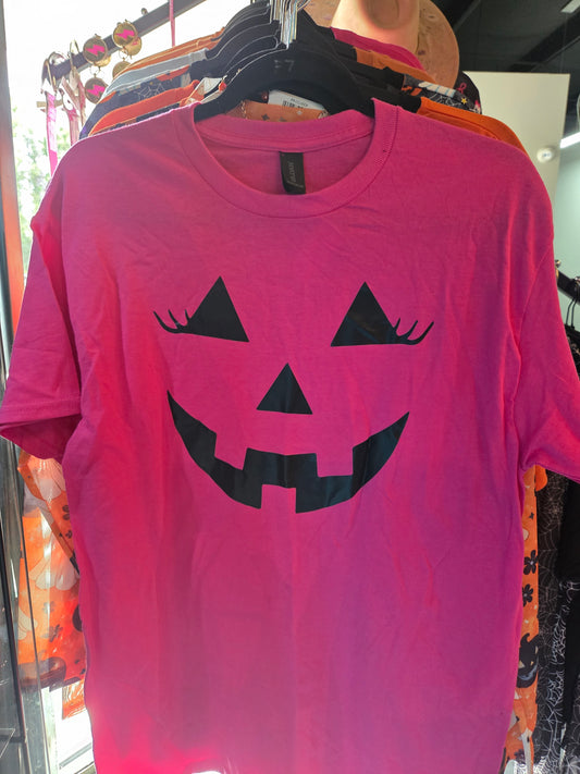 Pink with Eyelash Pumpkin Tee