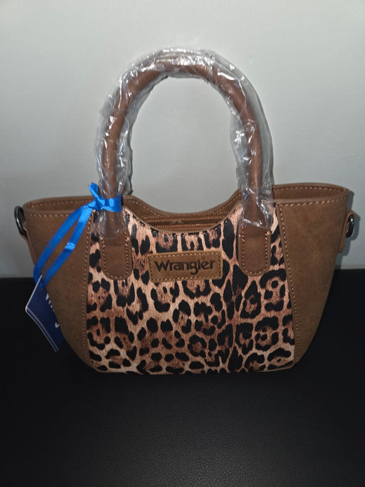Wrangler Leo Print Crossbody Brown
