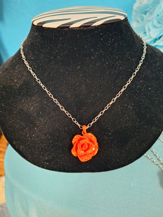 Orange Rose with Bling