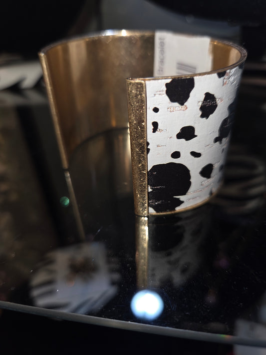 Cow Print Cuff Bracelet