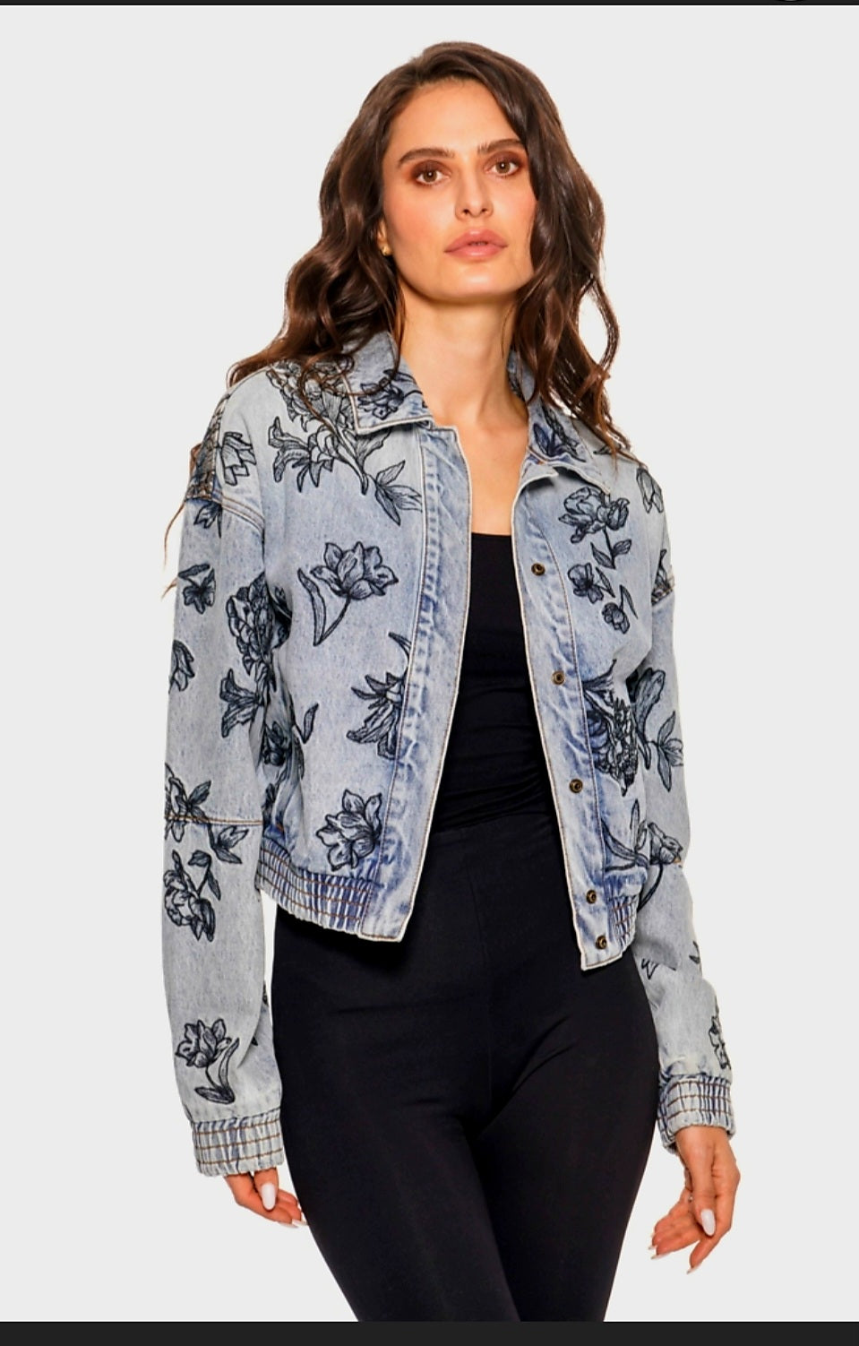Denim Embroidered Jacket