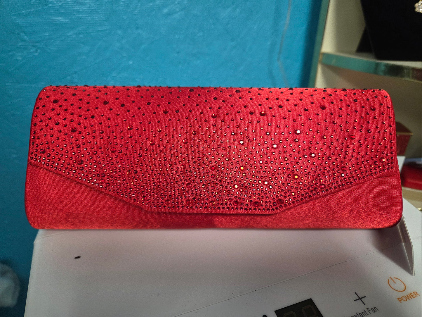 Red Bling Evening Bag