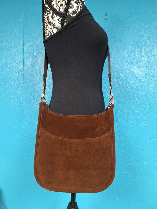 Dark Brown Suede Purse