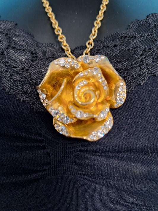 Gold Rose with Bling