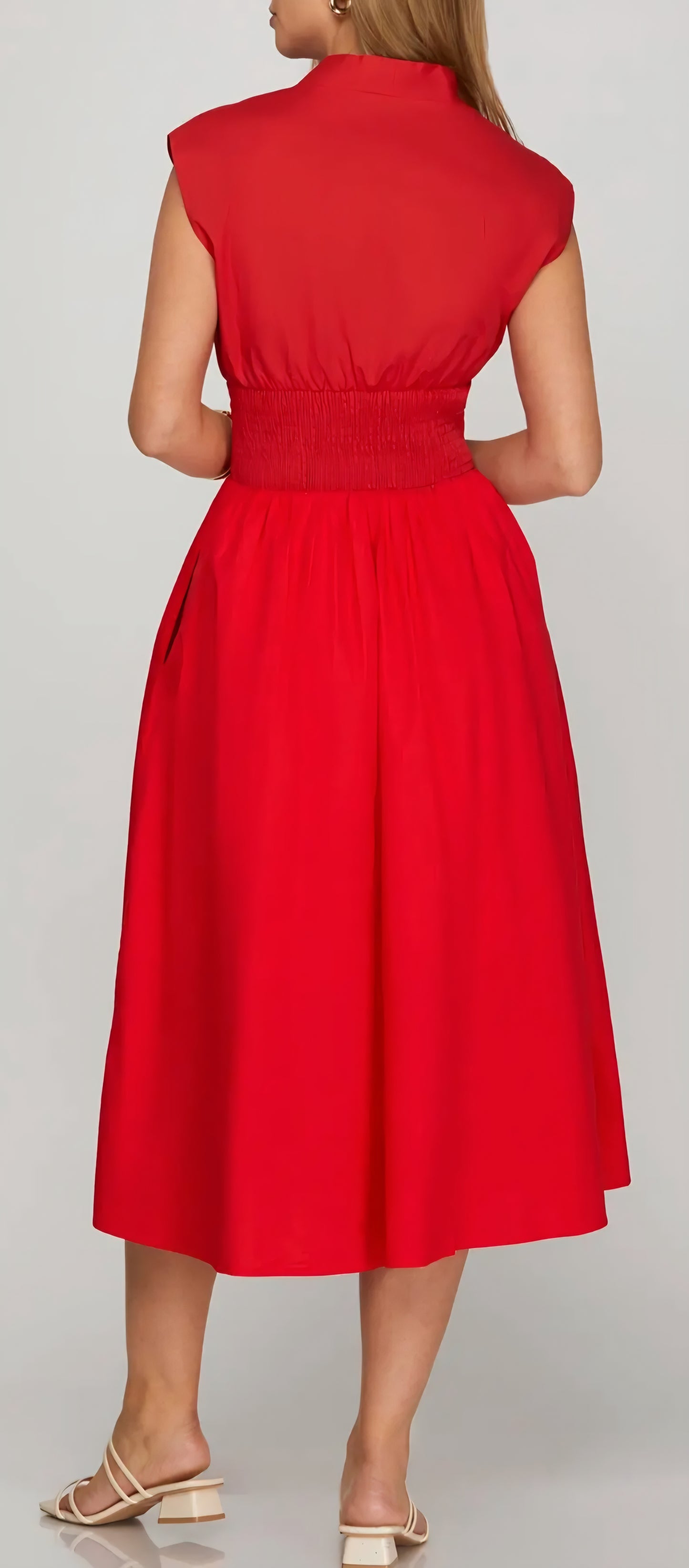 Red Dress with Zip Front